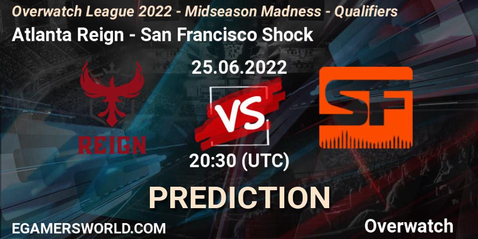 Atlanta Reign contre San Francisco Shock : prédiction de match. 25.06.2022 at 20:30. Overwatch, Overwatch League 2022 - Midseason Madness - Qualifiers