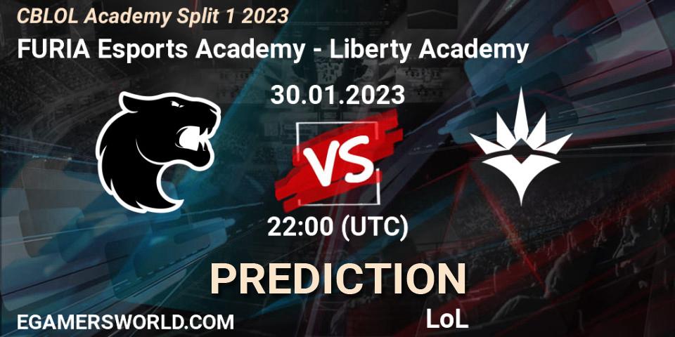 FURIA Esports Academy contre Liberty Academy : prédiction de match. 30.01.23. LoL, CBLOL Academy Split 1 2023