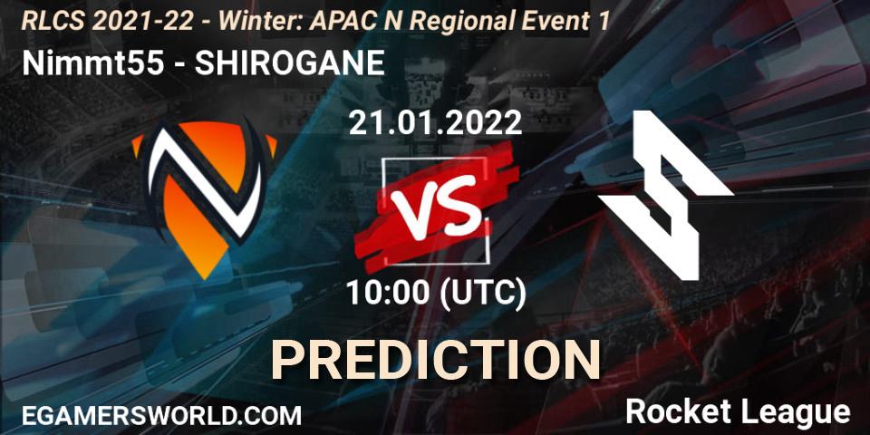 Nimmt55 contre SHIROGANE : prédiction de match. 21.01.22. Rocket League, RLCS 2021-22 - Winter: APAC N Regional Event 1