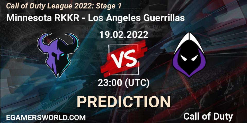 Minnesota RØKKR contre Los Angeles Guerrillas : prédiction de match. 19.02.2022 at 23:00. Call of Duty, Call of Duty League 2022: Stage 1