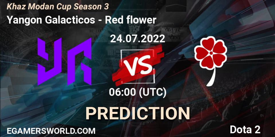Yangon Galacticos contre Red flower : prédiction de match. 24.07.2022 at 06:09. Dota 2, Khaz Modan Cup Season 3