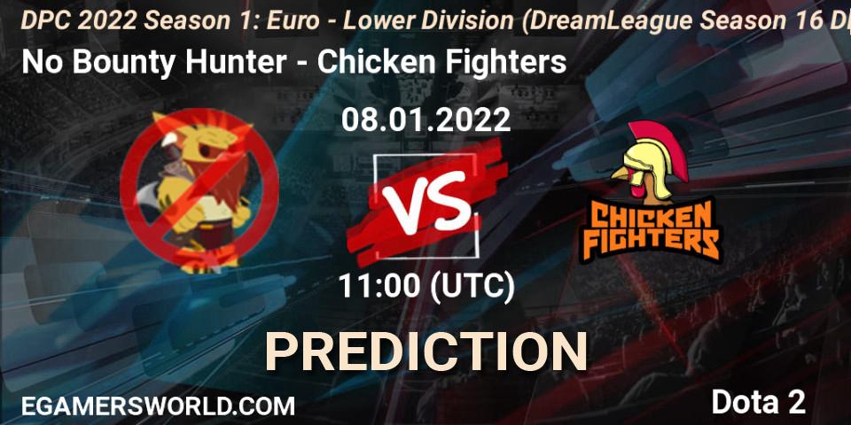 No Bounty Hunter contre Chicken Fighters : prédiction de match. 08.01.2022 at 11:00. Dota 2, DPC 2022 Season 1: Euro - Lower Division (DreamLeague Season 16 DPC WEU)