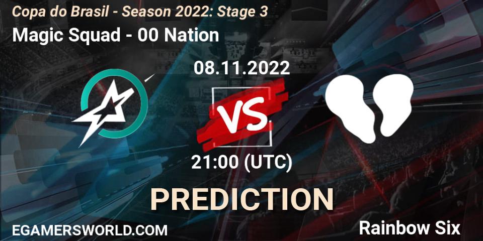 Magic Squad contre 00 Nation : prédiction de match. 08.11.22. Rainbow Six, Copa do Brasil - Season 2022: Stage 3