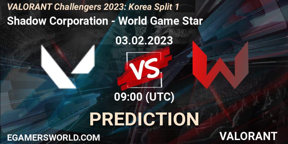 Shadow Corporation contre World Game Star : prédiction de match. 03.02.23. VALORANT, VALORANT Challengers 2023: Korea Split 1