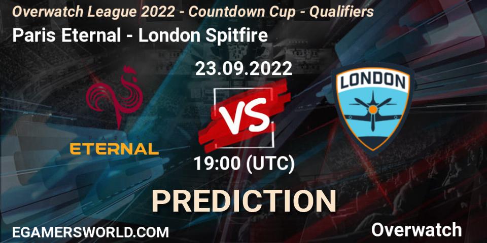 Paris Eternal contre London Spitfire : prédiction de match. 23.09.22. Overwatch, Overwatch League 2022 - Countdown Cup - Qualifiers