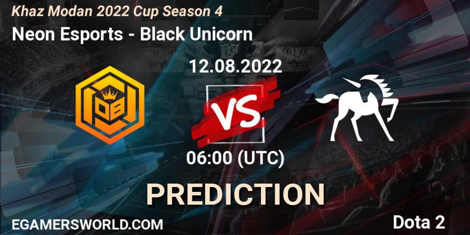 Neon Esports contre Black Unicorn : prédiction de match. 12.08.2022 at 06:21. Dota 2, Khaz Modan 2022 Cup Season 4