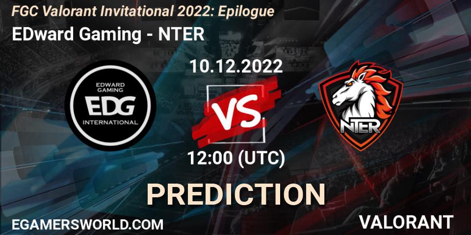 EDward Gaming contre NTER : prédiction de match. 10.12.22. VALORANT, FGC Valorant Invitational 2022: Epilogue