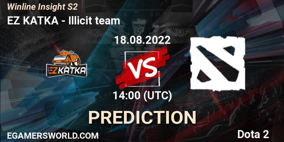 EZ KATKA contre Illicit team : prédiction de match. 03.09.2022 at 14:02. Dota 2, Winline Insight S2
