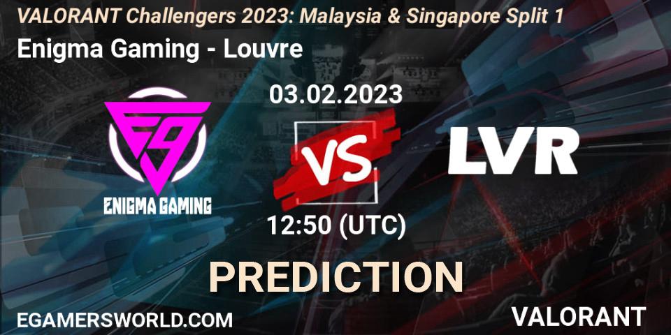Enigma Gaming contre Louvre : prédiction de match. 03.02.23. VALORANT, VALORANT Challengers 2023: Malaysia & Singapore Split 1