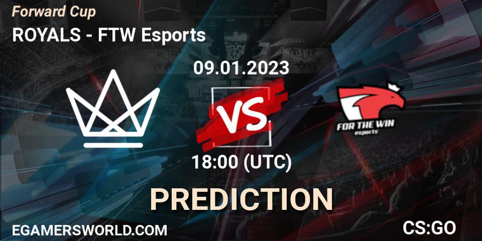 ROYALS contre FTW Esports : prédiction de match. 09.01.2023 at 18:00. Counter-Strike (CS2), Forward Cup