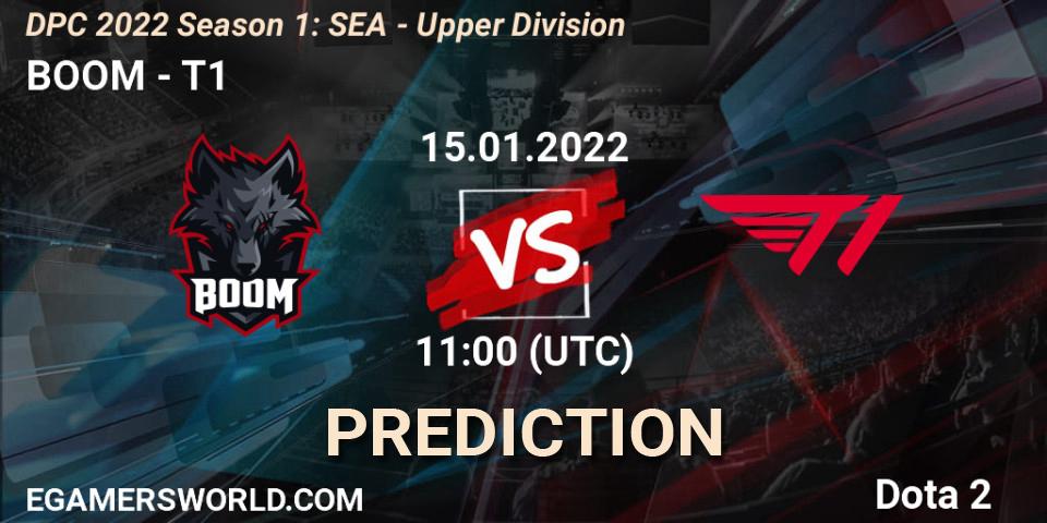 BOOM contre T1 : prédiction de match. 15.01.2022 at 11:33. Dota 2, DPC 2022 Season 1: SEA - Upper Division