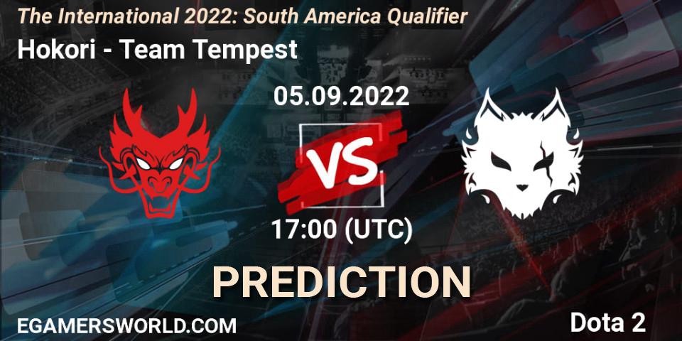 Hokori contre Team Tempest : prédiction de match. 05.09.22. Dota 2, The International 2022: South America Qualifier