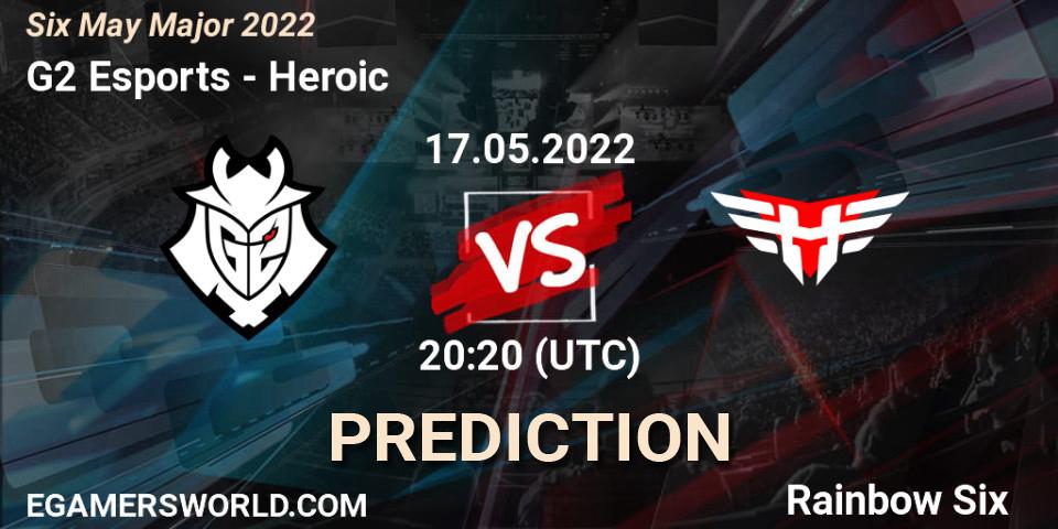 G2 Esports contre Heroic : prédiction de match. 17.05.2022 at 20:20. Rainbow Six, Six Charlotte Major 2022