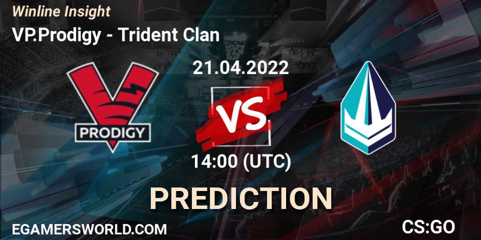VP.Prodigy contre Trident Clan : prédiction de match. 21.04.2022 at 14:00. Counter-Strike (CS2), Winline Insight