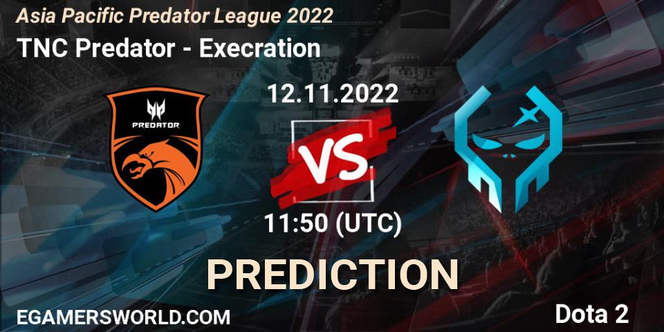 TNC Predator contre Execration : prédiction de match. 12.11.22. Dota 2, Asia Pacific Predator League 2022