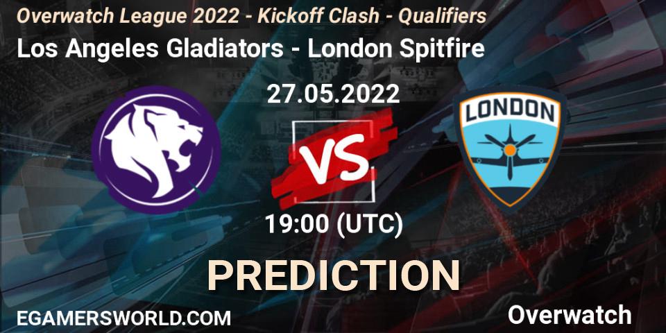 Los Angeles Gladiators contre London Spitfire : prédiction de match. 27.05.2022 at 19:00. Overwatch, Overwatch League 2022 - Kickoff Clash - Qualifiers