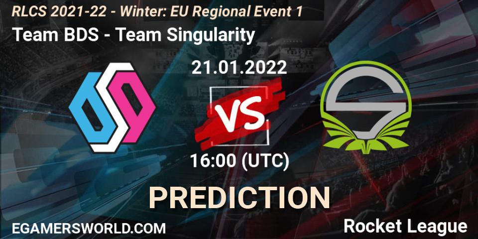 Team BDS contre Team Singularity : prédiction de match. 21.01.22. Rocket League, RLCS 2021-22 - Winter: EU Regional Event 1