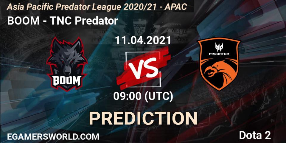 BOOM contre TNC Predator : prédiction de match. 11.04.2021 at 09:01. Dota 2, Asia Pacific Predator League 2020/21 - APAC