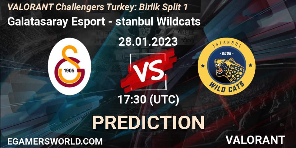 Galatasaray Esport contre İstanbul Wildcats : prédiction de match. 28.01.23. VALORANT, VALORANT Challengers 2023 Turkey: Birlik Split 1