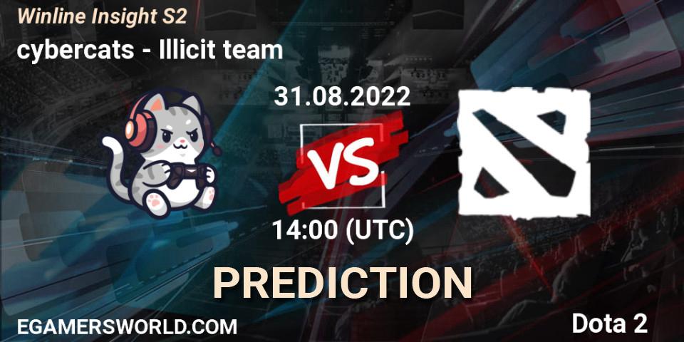 cybercats contre Illicit team : prédiction de match. 31.08.2022 at 14:03. Dota 2, Winline Insight S2