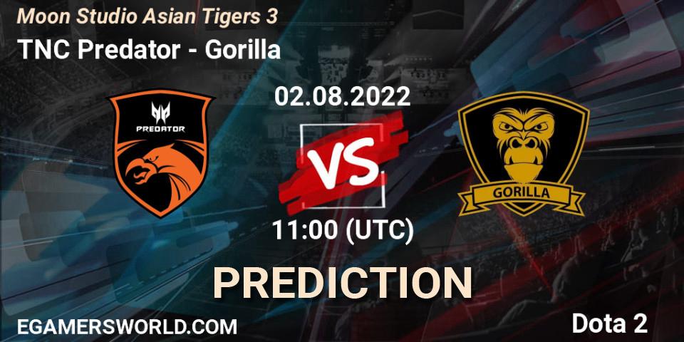 TNC Predator contre Gorilla : prédiction de match. 02.08.2022 at 10:59. Dota 2, Moon Studio Asian Tigers 3