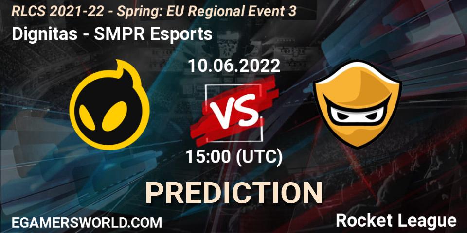 Dignitas contre SMPR Esports : prédiction de match. 10.06.2022 at 15:00. Rocket League, RLCS 2021-22 - Spring: EU Regional Event 3