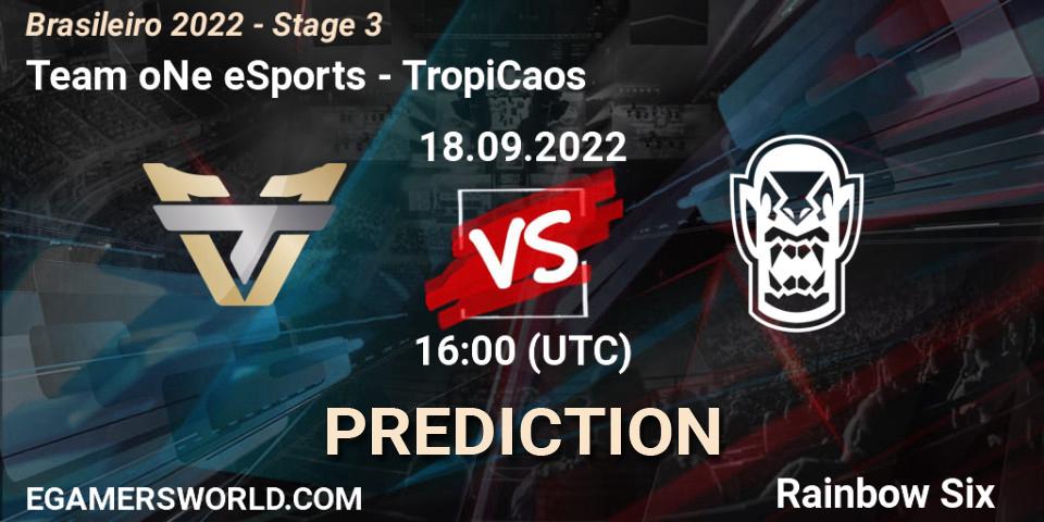 Team oNe eSports contre TropiCaos : prédiction de match. 18.09.22. Rainbow Six, Brasileirão 2022 - Stage 3