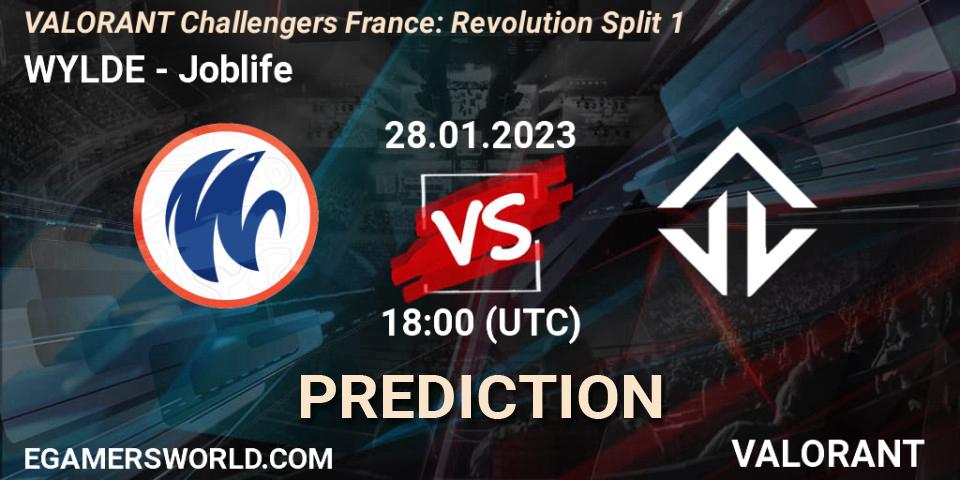 WYLDE contre Joblife : prédiction de match. 28.01.23. VALORANT, VALORANT Challengers 2023 France: Revolution Split 1