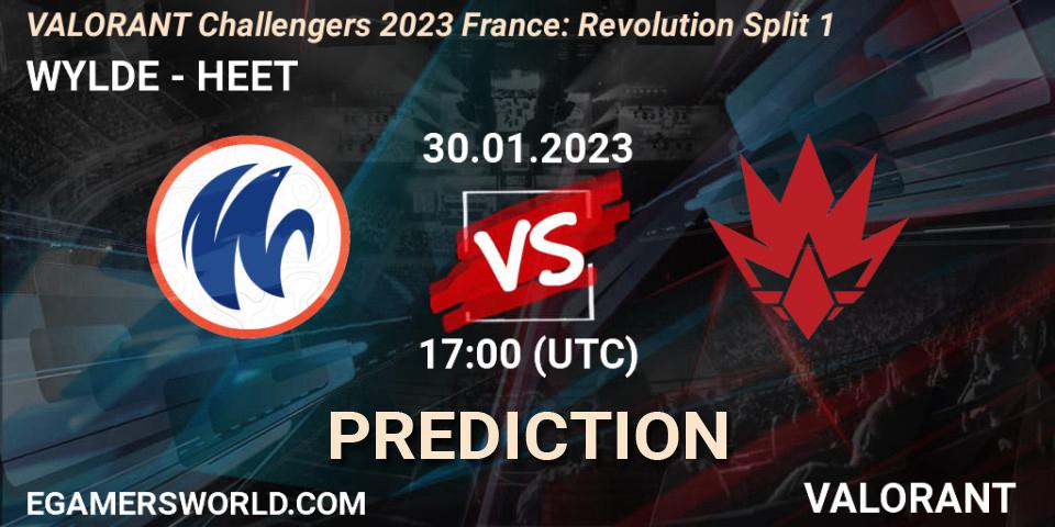 WYLDE contre HEET : prédiction de match. 30.01.23. VALORANT, VALORANT Challengers 2023 France: Revolution Split 1