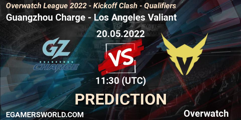 Guangzhou Charge contre Los Angeles Valiant : prédiction de match. 20.05.2022 at 11:30. Overwatch, Overwatch League 2022 - Kickoff Clash - Qualifiers