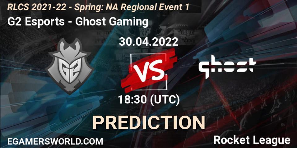 G2 Esports contre Ghost Gaming : prédiction de match. 30.04.2022 at 18:30. Rocket League, RLCS 2021-22 - Spring: NA Regional Event 1