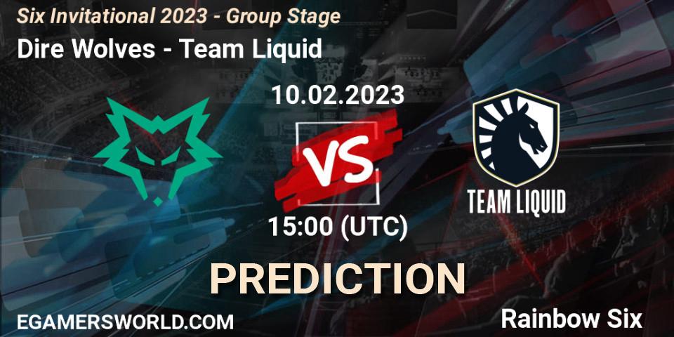Dire Wolves contre Team Liquid : prédiction de match. 10.02.23. Rainbow Six, Six Invitational 2023 - Group Stage