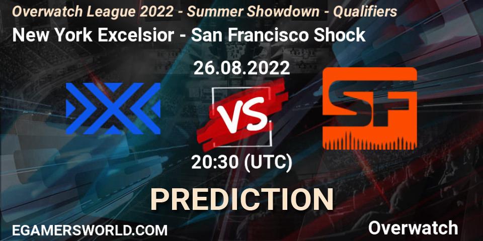 New York Excelsior contre San Francisco Shock : prédiction de match. 26.08.2022 at 20:30. Overwatch, Overwatch League 2022 - Summer Showdown - Qualifiers