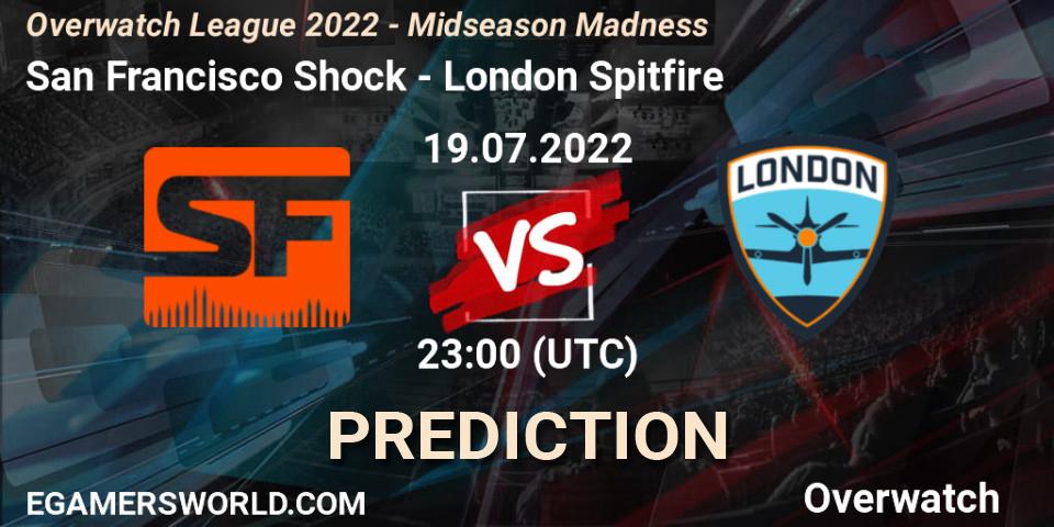 San Francisco Shock contre London Spitfire : prédiction de match. 20.07.22. Overwatch, Overwatch League 2022 - Midseason Madness