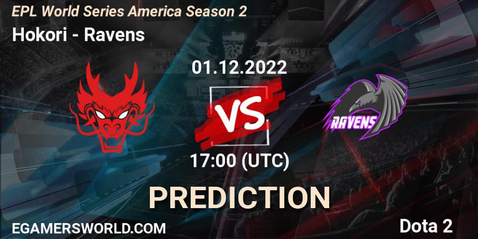 Hokori contre Ravens : prédiction de match. 01.12.22. Dota 2, EPL World Series America Season 2