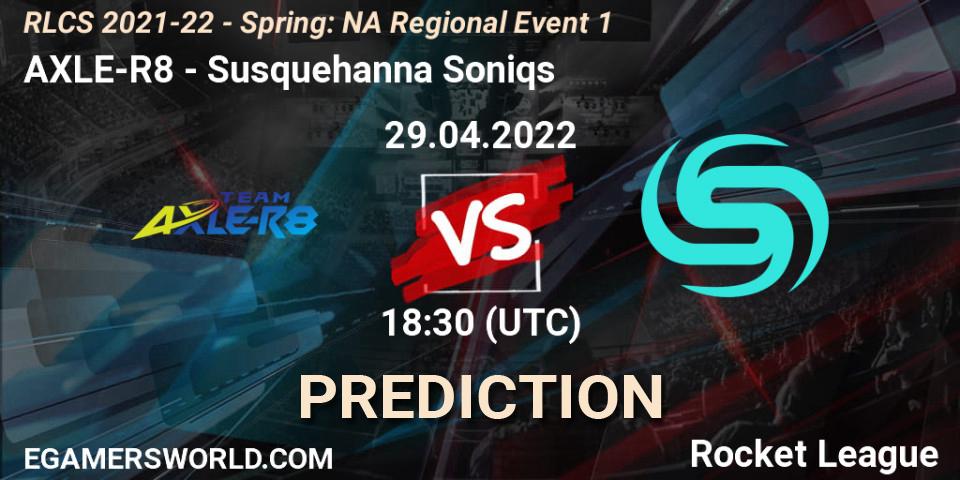 AXLE-R8 contre Susquehanna Soniqs : prédiction de match. 29.04.22. Rocket League, RLCS 2021-22 - Spring: NA Regional Event 1