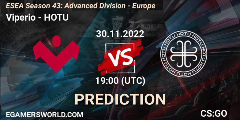 Viperio contre HOTU : prédiction de match. 02.12.22. CS2 (CS:GO), ESEA Season 43: Advanced Division - Europe