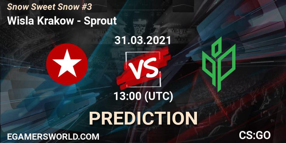 Wisla Krakow contre Sprout : prédiction de match. 31.03.2021 at 13:00. Counter-Strike (CS2), Snow Sweet Snow #3