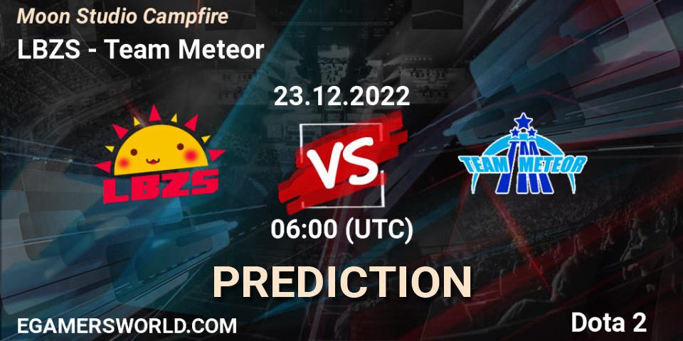 LBZS contre Team Meteor : prédiction de match. 23.12.22. Dota 2, Moon Studio Campfire