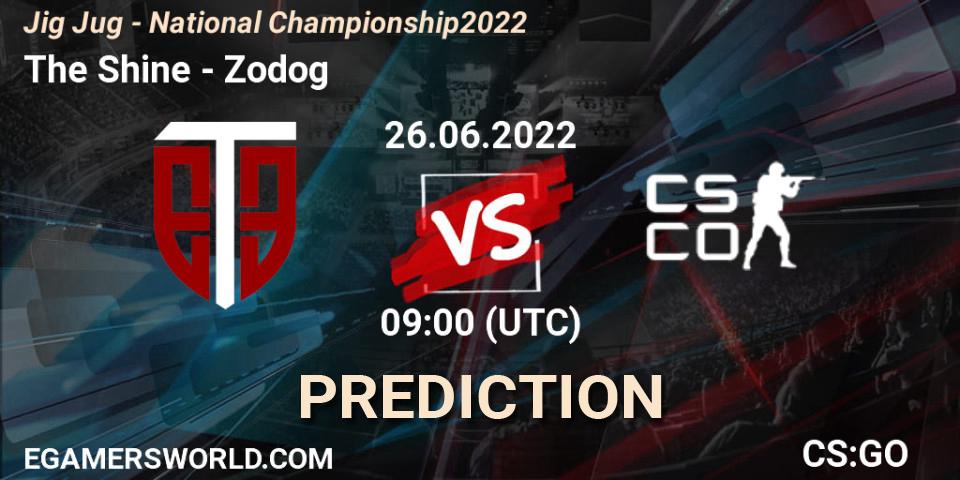 The Shine contre Zodog : prédiction de match. 26.06.2022 at 09:00. Counter-Strike (CS2), Jig Jug - National Championship 2022