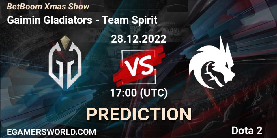 Gaimin Gladiators contre Team Spirit : prédiction de match. 28.12.22. Dota 2, BetBoom Xmas Show