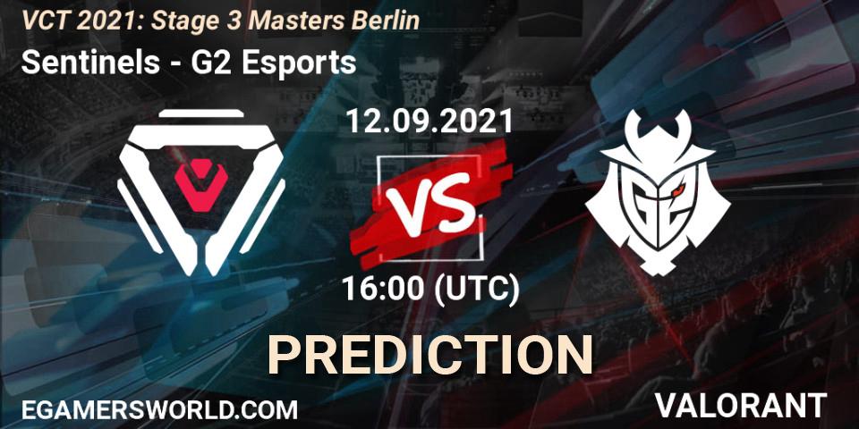 Sentinels contre G2 Esports : prédiction de match. 12.09.2021 at 16:20. VALORANT, VCT 2021: Stage 3 Masters Berlin