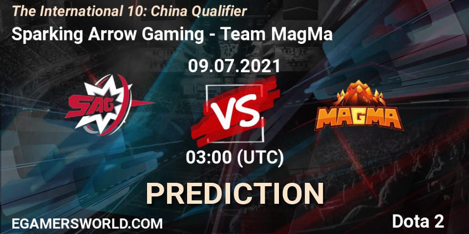 Sparking Arrow Gaming contre Team MagMa : prédiction de match. 09.07.2021 at 03:01. Dota 2, The International 10: China Qualifier