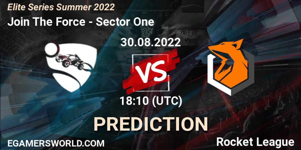 Join The Force contre Sector One : prédiction de match. 30.08.22. Rocket League, Elite Series Summer 2022