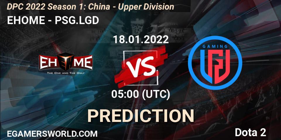 EHOME contre PSG.LGD : prédiction de match. 18.01.22. Dota 2, DPC 2022 Season 1: China - Upper Division