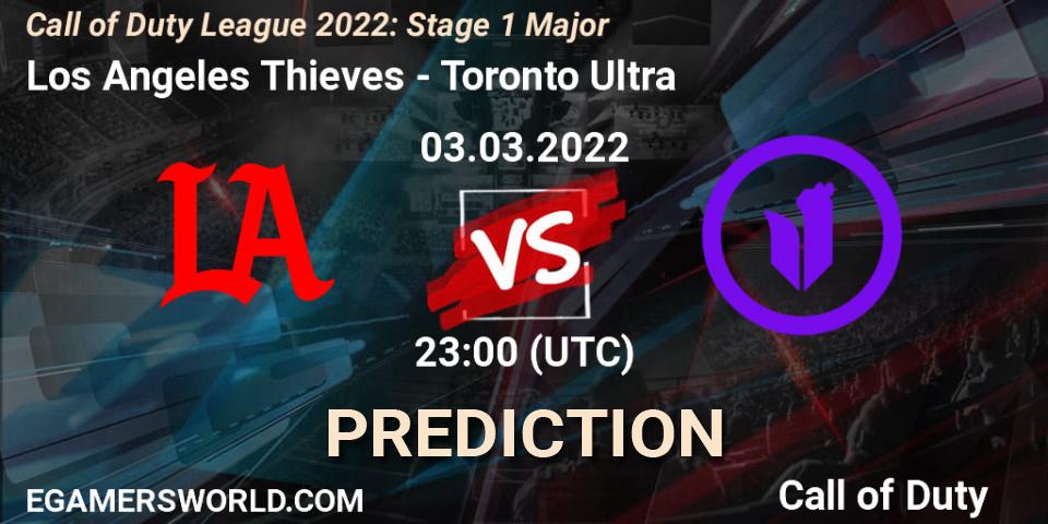 Los Angeles Thieves contre Toronto Ultra : prédiction de match. 03.03.2022 at 23:00. Call of Duty, Call of Duty League 2022: Stage 1 Major