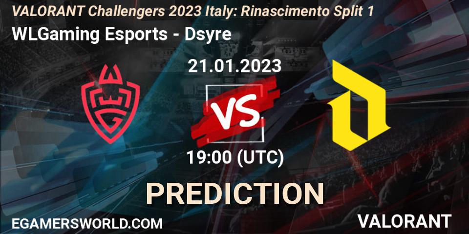 WLGaming Esports contre Dsyre : prédiction de match. 21.01.23. VALORANT, VALORANT Challengers 2023 Italy: Rinascimento Split 1
