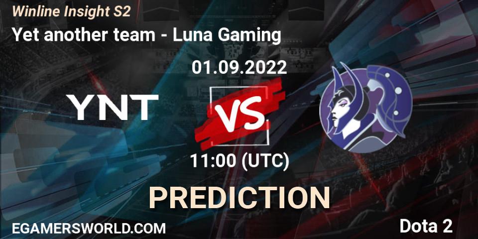 YNT contre Luna Gaming : prédiction de match. 01.09.2022 at 15:10. Dota 2, Winline Insight S2