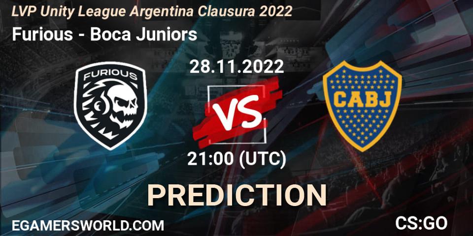 Furious contre Boca Juniors : prédiction de match. 28.11.22. CS2 (CS:GO), LVP Unity League Argentina Clausura 2022