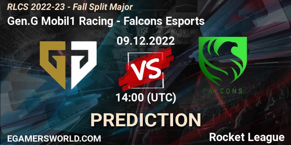 Gen.G Mobil1 Racing contre Falcons Esports : prédiction de match. 09.12.22. Rocket League, RLCS 2022-23 - Fall Split Major